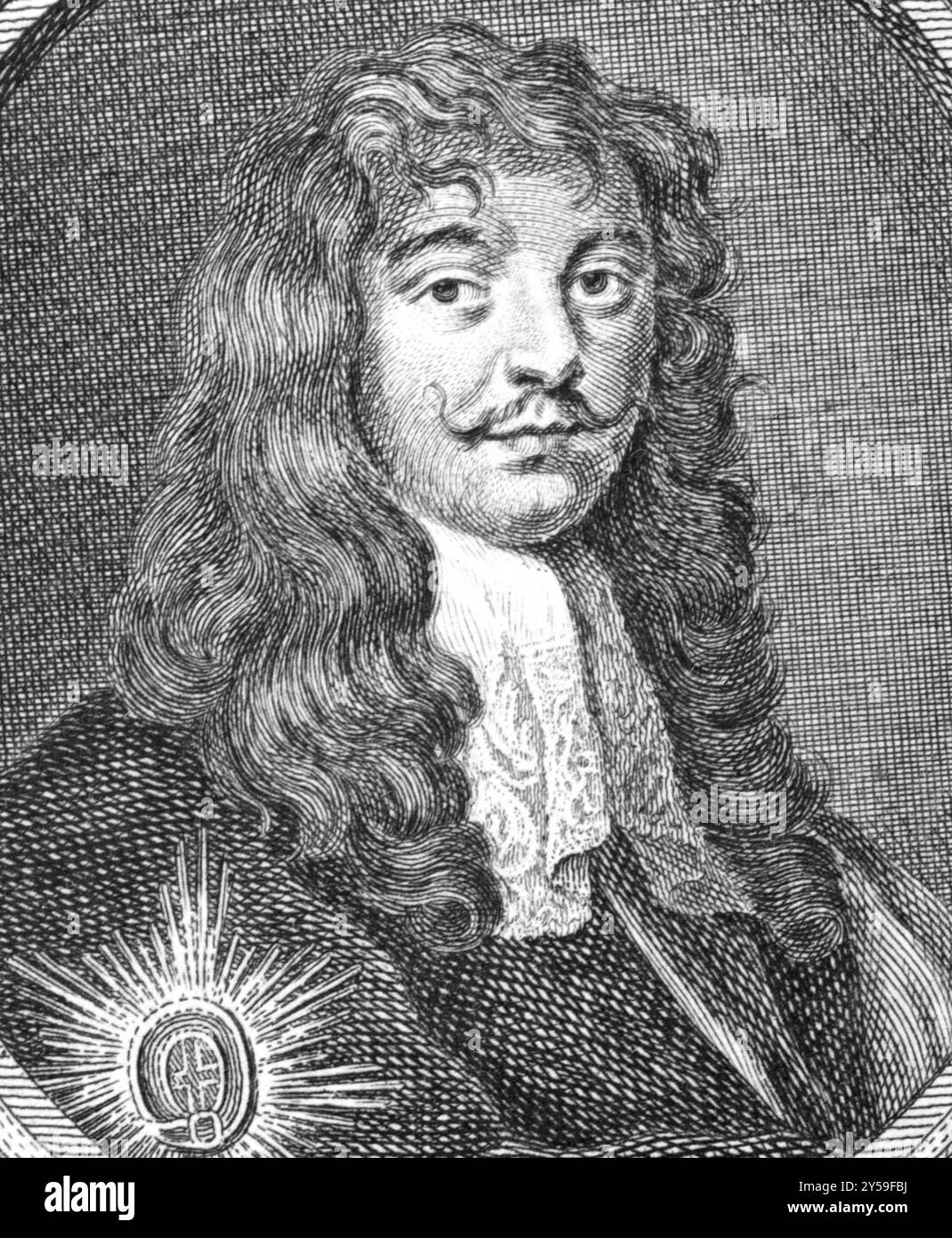 Henry Bennet, 1er comte d'Arlington (1618-1685) sur gravure des années 1700 Homme d'État anglais Banque D'Images