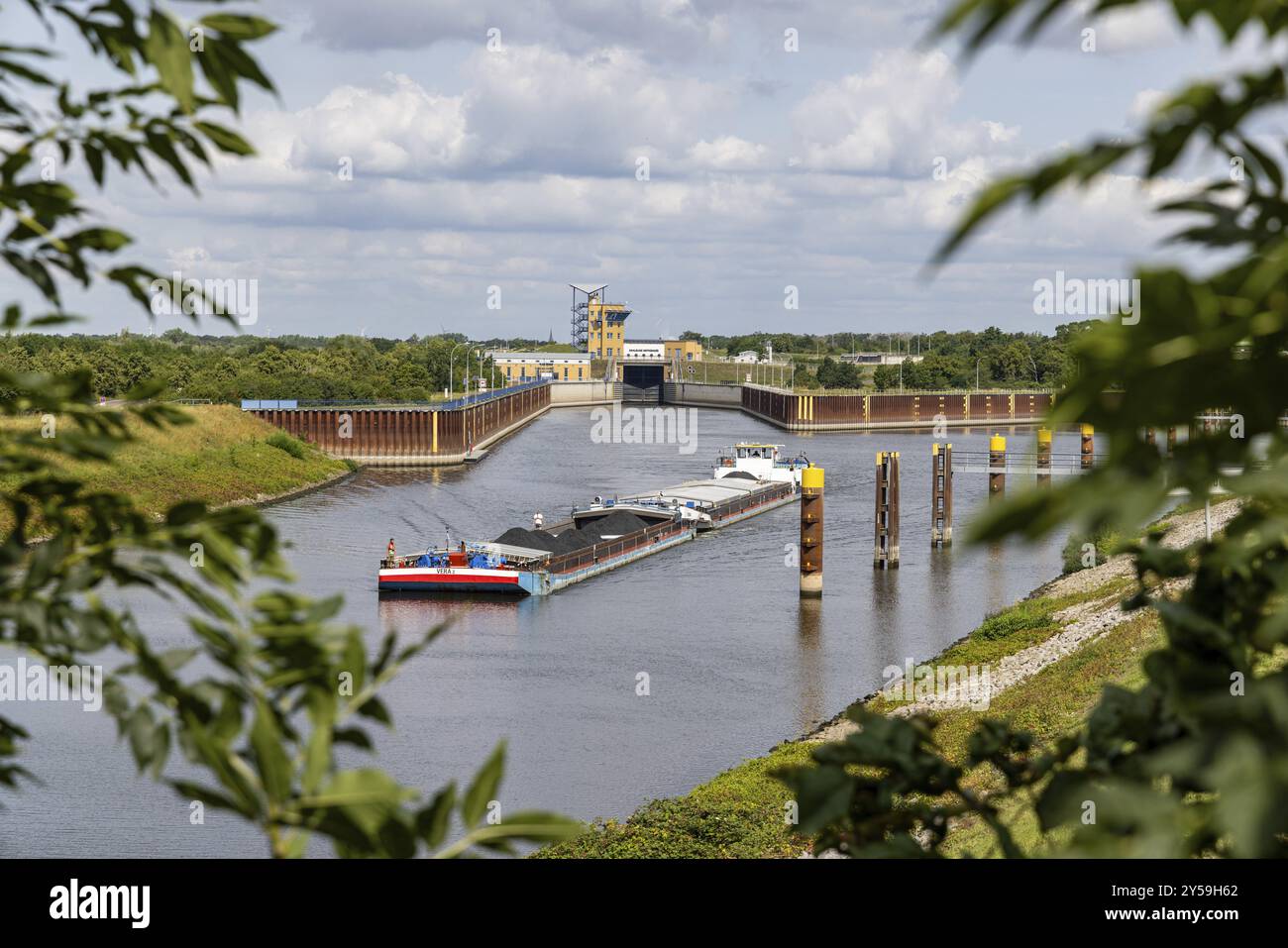 Photos de la jonction de voies navigables Magdeburg Rothesee Hohenwarthe Banque D'Images