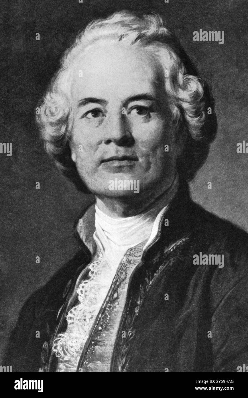 Christoph Willibald Gluck (1714-1787) sur gravure de 1908. Compositeur d'opéra allemand du début de la période classique. Gravé par un artiste inconnu et publ Banque D'Images