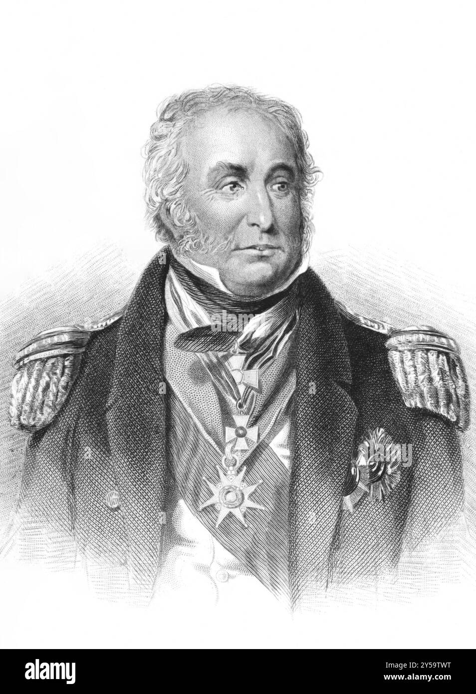 Charles John Napier (1786-1860) sur gravure des années 1800 Officier de marine écossais dont soixante ans dans la Royal Navy ont inclus le service dans le Napole Banque D'Images