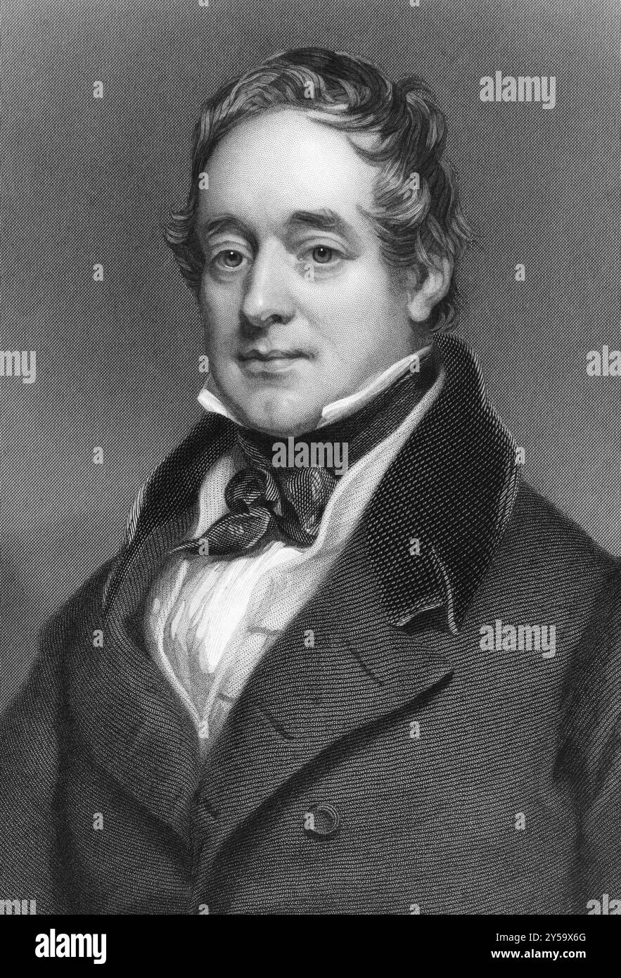 George Lyall (1779-1853) sur gravure de 1837. Président de l'honorable East India Company en 1830. Gravé par H.. Robinson d'après un tableau de T.. P Banque D'Images