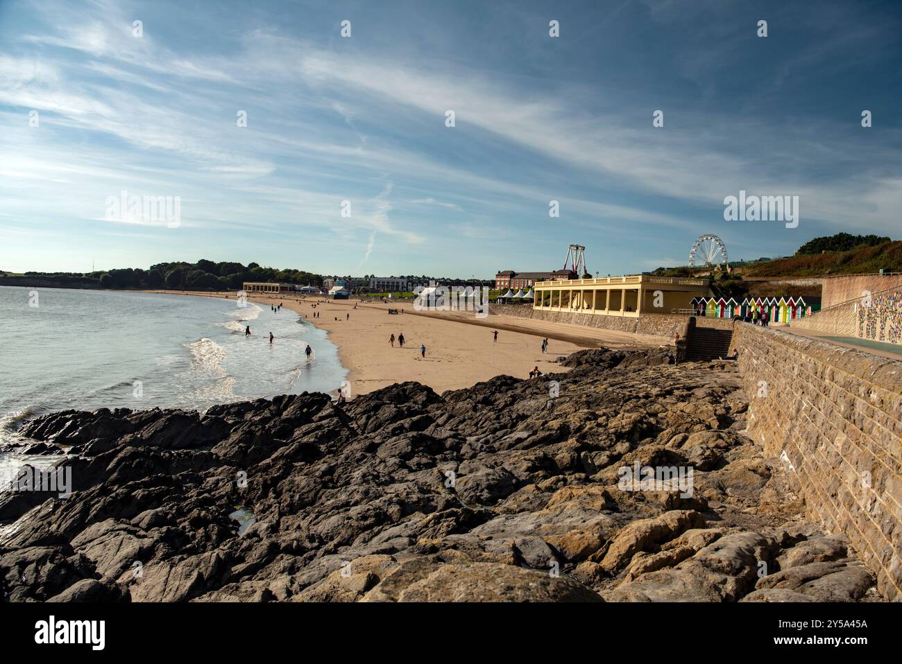 Barry Island Beach, Barry Island, Vale of Glamorgan, pays de Galles Banque D'Images