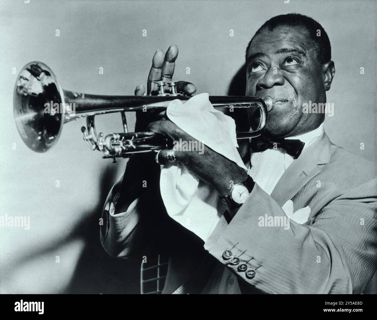 Louis Armstrong, trompettiste jazz, 1953 Banque D'Images