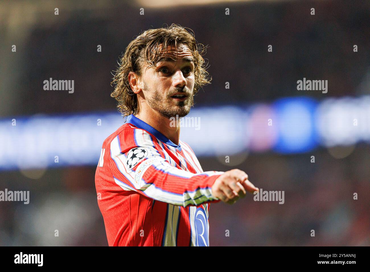 Madrid, Espagne. 19 septembre 2024. Antoine Griezmann (Atletico de Madrid) vu lors du match de l'UEFA Champions League entre les équipes de l'Atletico de Madrid et du Red Bull Leipzig. Score final ; AtlÈtico de Madrid 2-1 Red Bull Leipzig (photo de Maciej Rogowski/SOPA images/SIPA USA) crédit : SIPA USA/Alamy Live News Banque D'Images