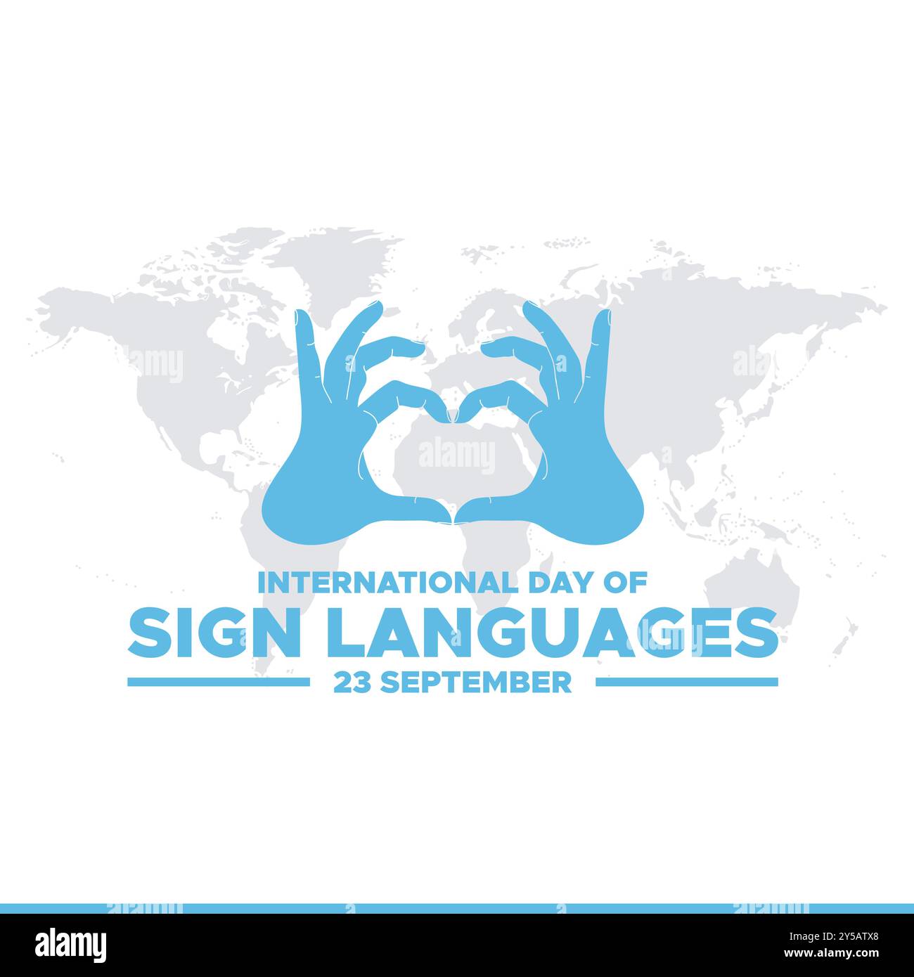 Journée internationale des langues des signes, 23 septembre Journée de la langue des signes, bannière publicitaire, affiche, modèle modifiable, conception de publication sur les médias sociaux. Illustration de Vecteur