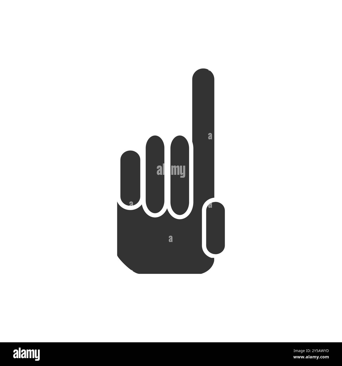 Icône de geste de main noire pour les interfaces mobiles. Illustration de Vecteur