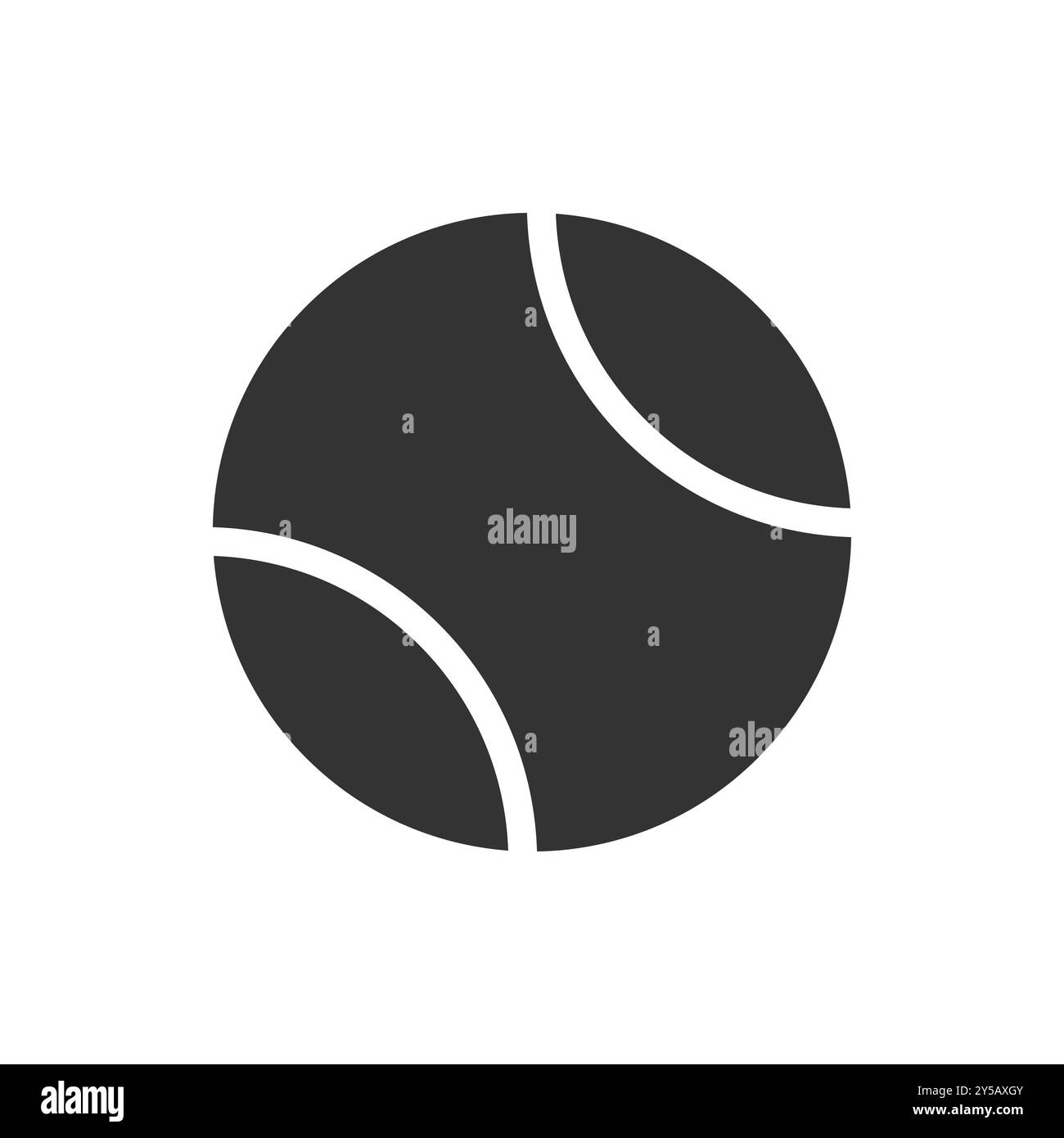 Icône de balle de tennis dans la conception noir et blanc. Illustration de Vecteur