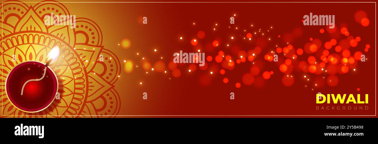 Illustration vectorielle du modèle de fond décoratif Happy Diwali Illustration de Vecteur