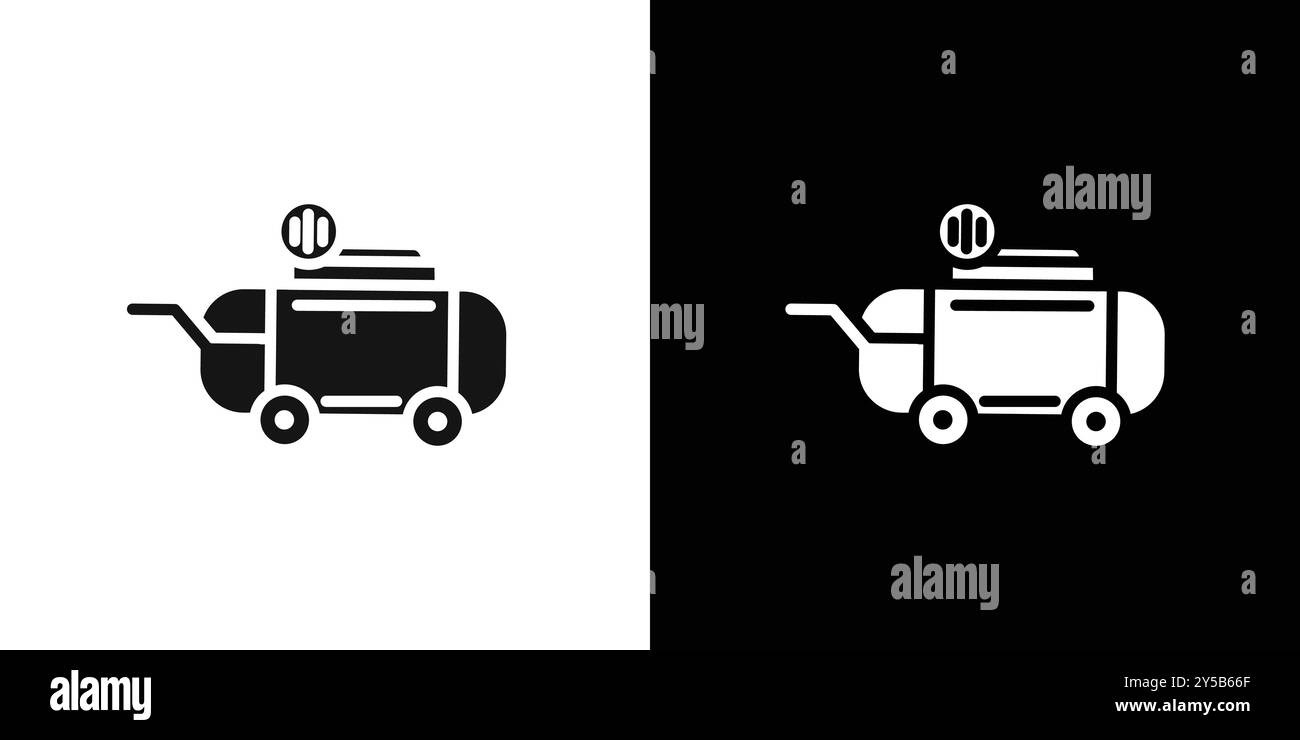 Collection de logo vectoriel d'icône de pompe de compresseur d'air ou groupe de pack groupé Illustration de Vecteur