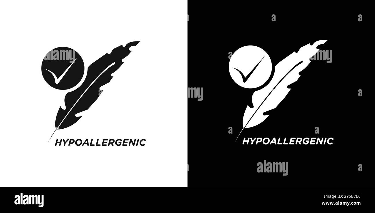 collection d'ensemble de logo vectoriel d'icône hypoallergénique ou groupe de paquet de paquet Illustration de Vecteur