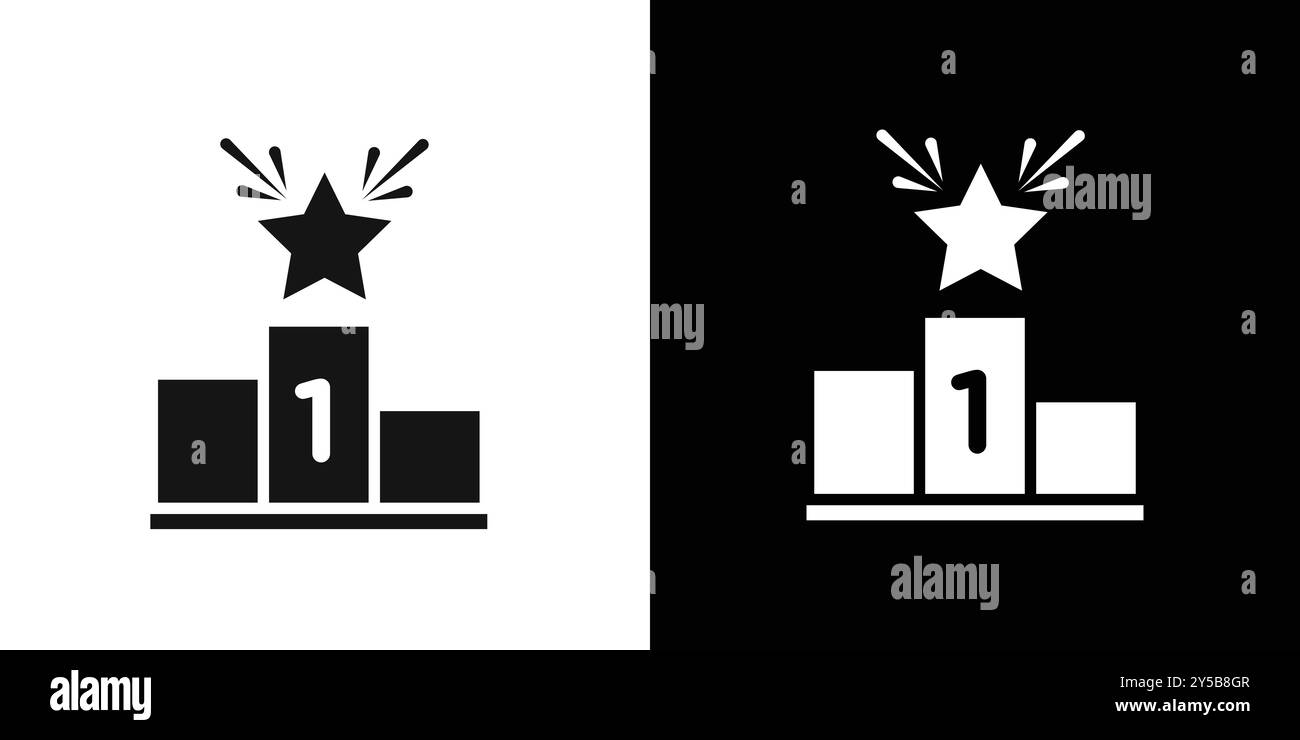 collection de logo vectoriel d'icône de podium gagnant ou groupe de pack de paquet Illustration de Vecteur