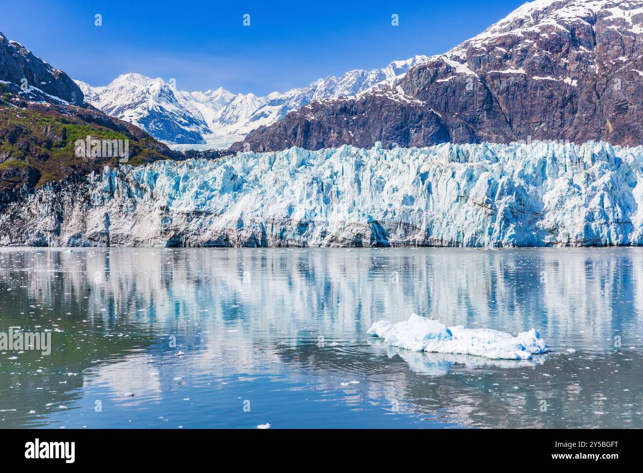 Glacier Margerie dans le parc national de Glacier Bay, Alaska. Banque D'Images