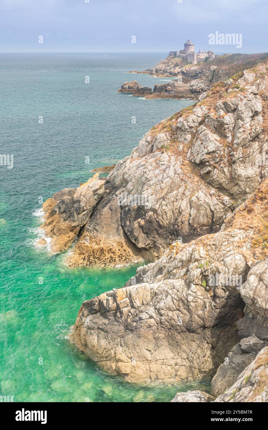 Château de la Roche Goyon, Cap Fréhel, Plévenon, Côtes-d'Armor, France Banque D'Images