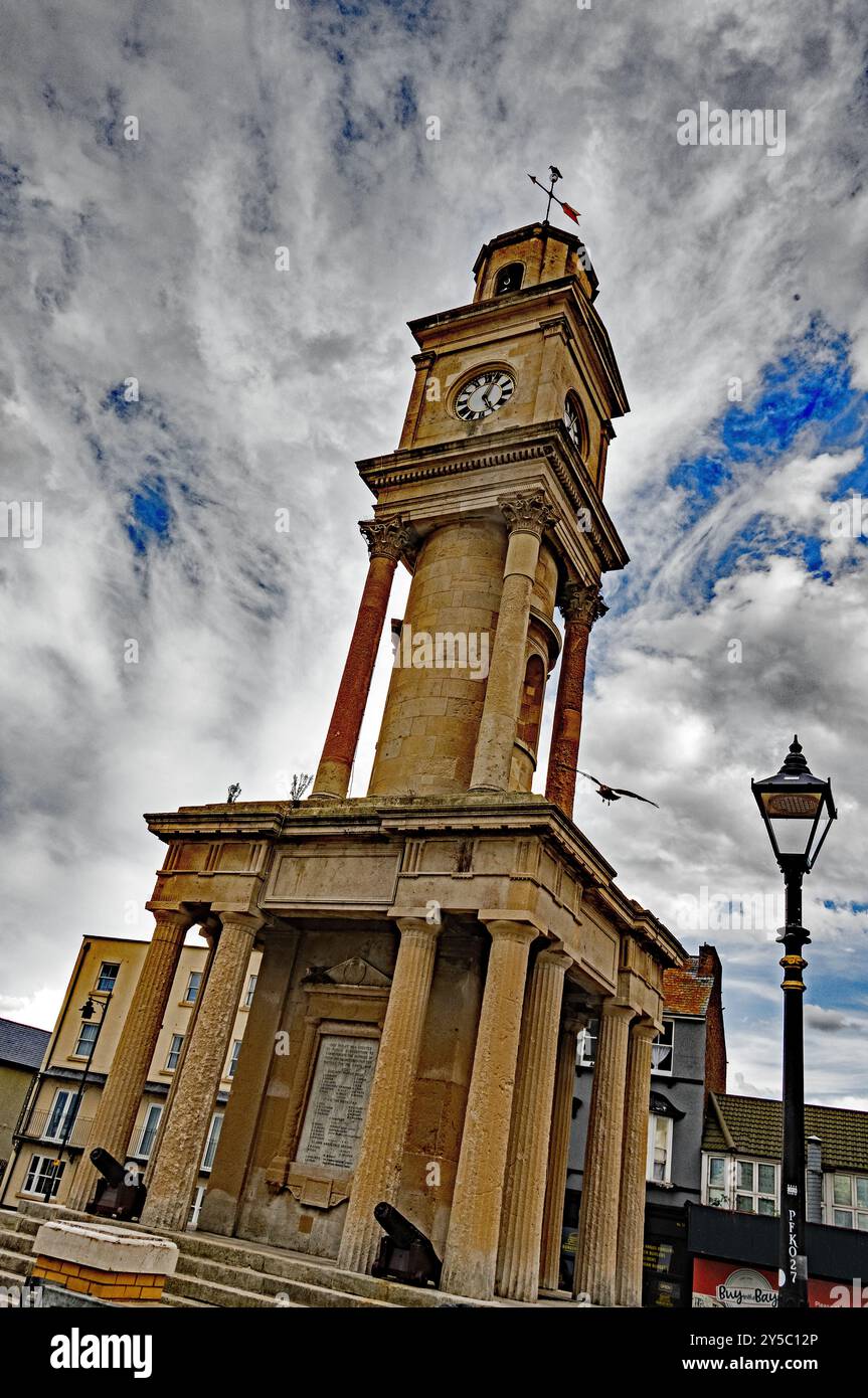 Tour de l'horloge de Herne Bay. Kent. Banque D'Images