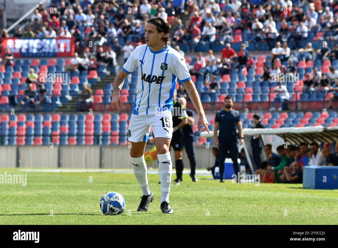 Edoardo Pieragnolo lors du match Italien Serie BKT entre Cosenza Calcio et US Sassuolo le 21 septembre 2024 au stade San Vito-Marulla de Cosenza, Italie Banque D'Images