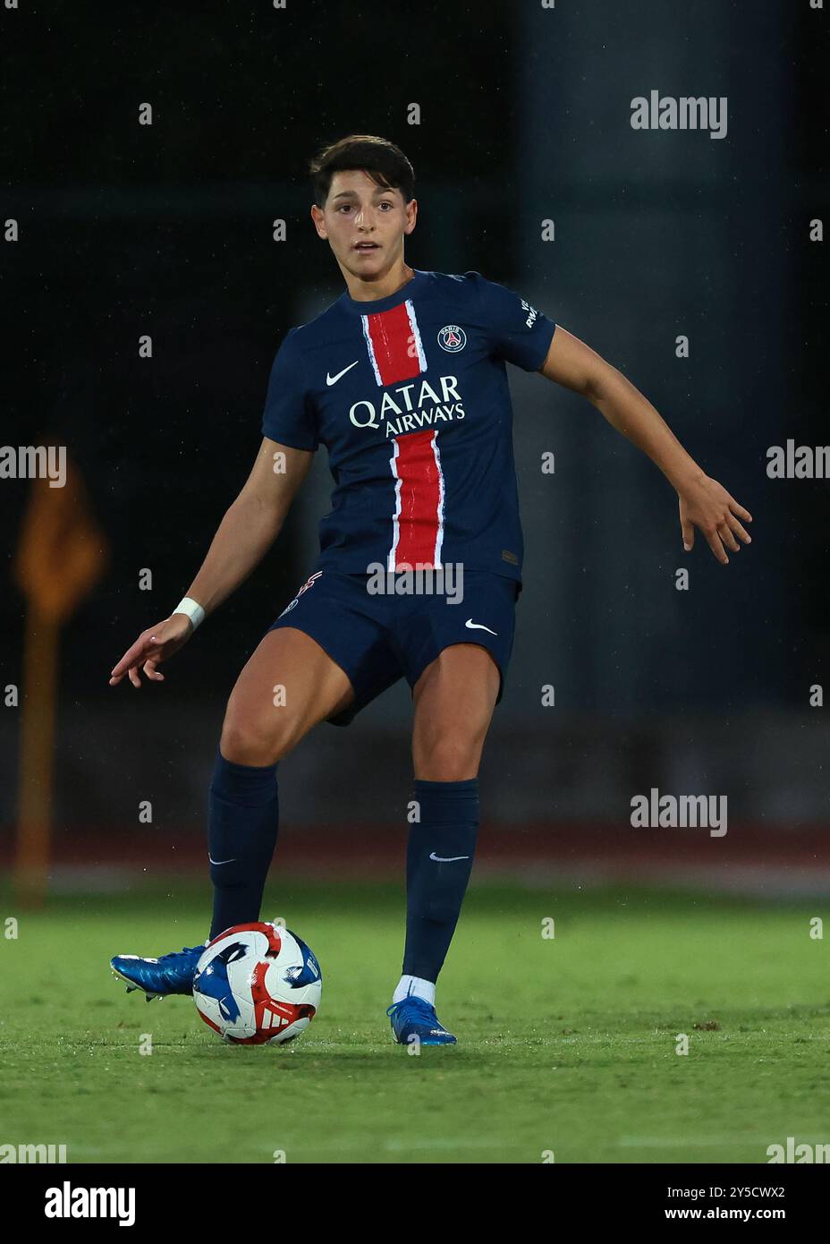Biella, Italie, 18 septembre 2024. ELISA de Almeida du PSG lors du match de l'UEFA Womens Champions League au Stadio Comunale Vittorio Pozzo Lamarmora, Biela. Le crédit photo devrait se lire : Jonathan Moscrop / Sportimage Banque D'Images Biella, Italie, 18 septembre 2024. ELISA de Almeida du PSG lors du match de l'UEFA Womens Champions League au Stadio Comunale Vittorio Pozzo Lamarmora, Biela. Le crédit photo devrait se lire : Jonathan Moscrop / Sportimage Banque D'Images