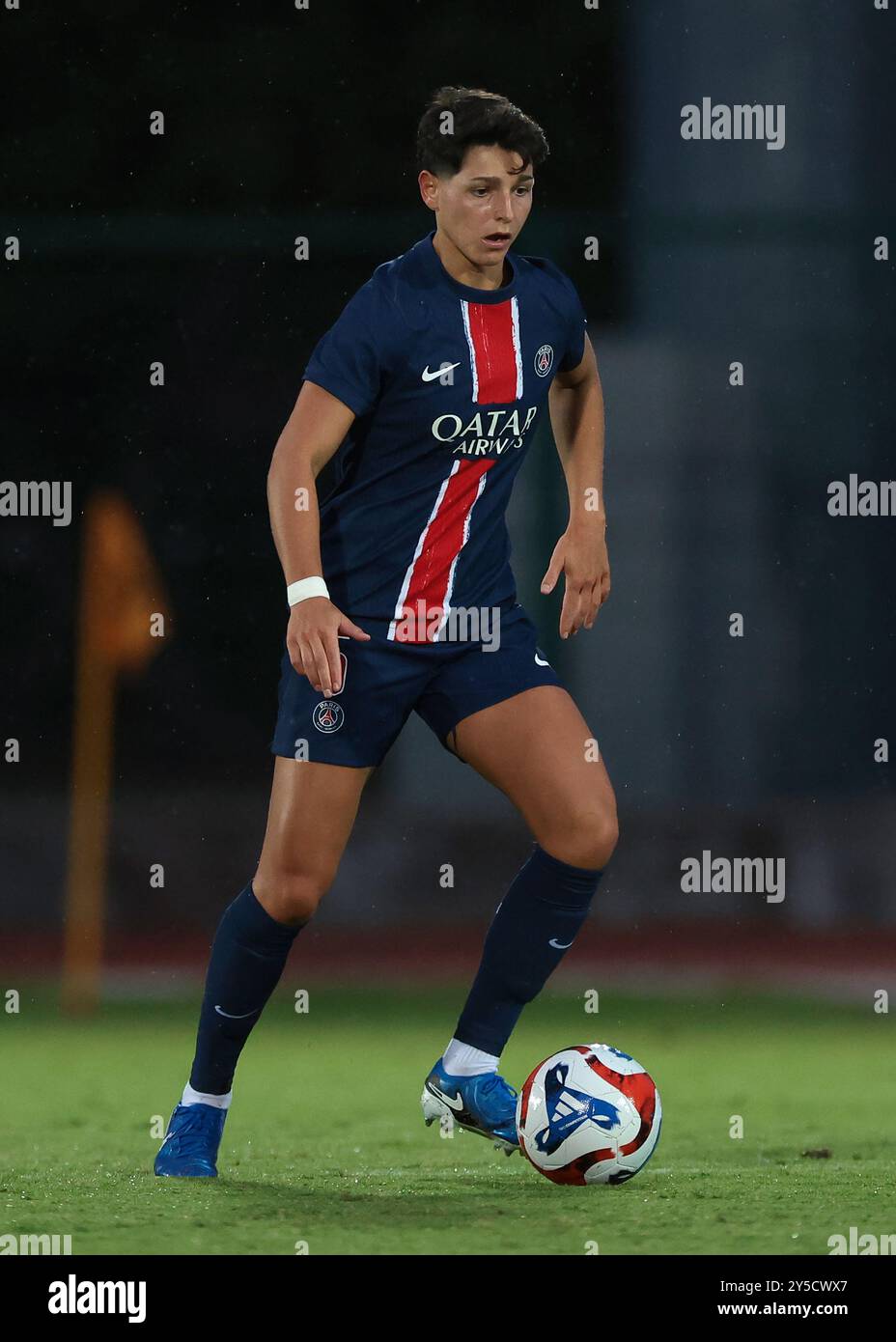 Biella, Italie, 18 septembre 2024. ELISA de Almeida du PSG lors du match de l'UEFA Womens Champions League au Stadio Comunale Vittorio Pozzo Lamarmora, Biela. Le crédit photo devrait se lire : Jonathan Moscrop / Sportimage Banque D'Images Biella, Italie, 18 septembre 2024. ELISA de Almeida du PSG lors du match de l'UEFA Womens Champions League au Stadio Comunale Vittorio Pozzo Lamarmora, Biela. Le crédit photo devrait se lire : Jonathan Moscrop / Sportimage Banque D'Images