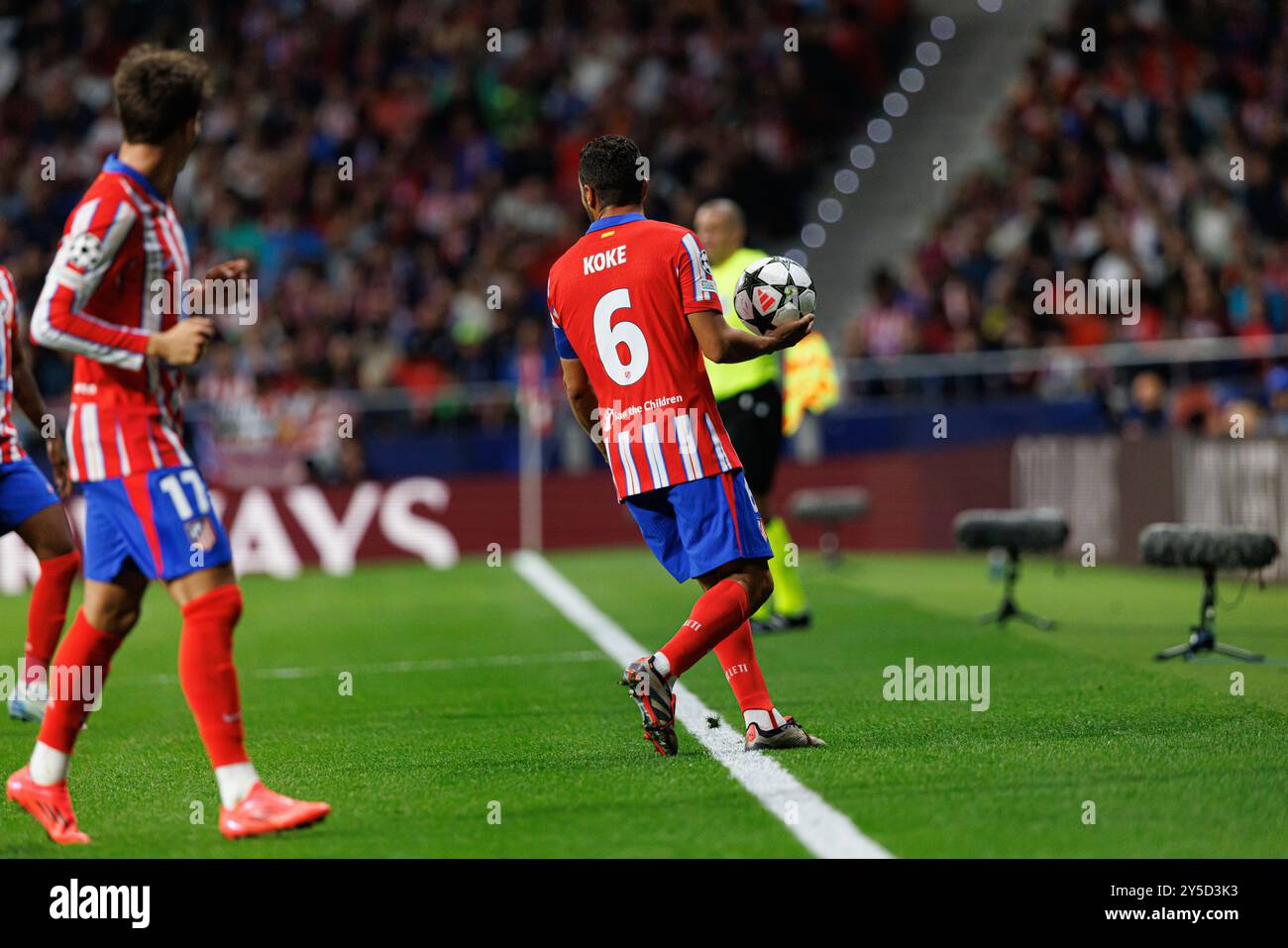 Koke vu lors d'un match de Ligue des Champions de l'UEFA entre les équipes de l'Atletico de Madrid et du Red Bull Leipzig (Maciej Rogowski) Banque D'Images