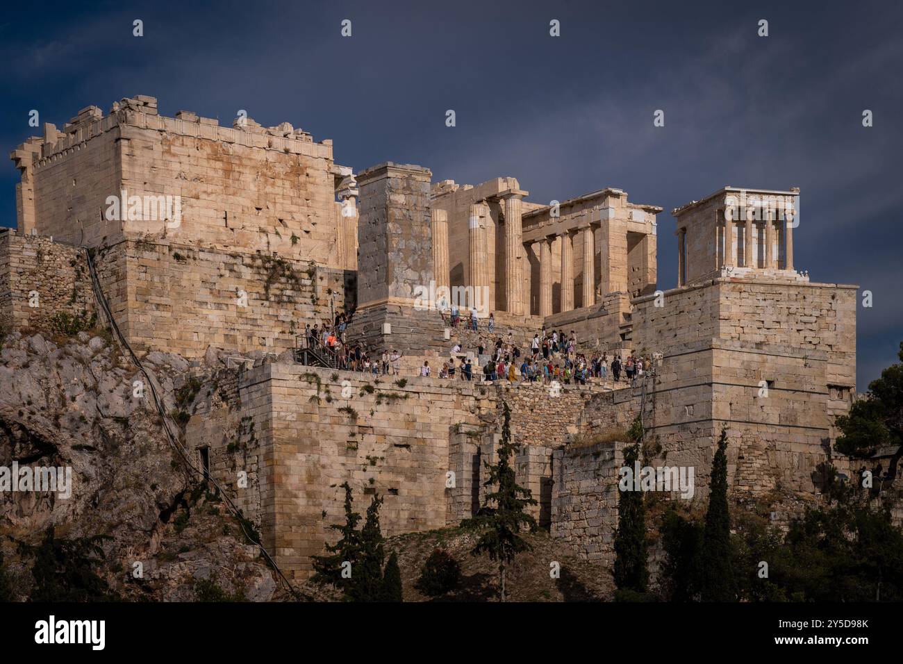 Le Temple d'Athéna Nike, un temple sur l'Acropole d'Athènes dédié aux déesses d'Athéna et de Nike. Banque D'Images