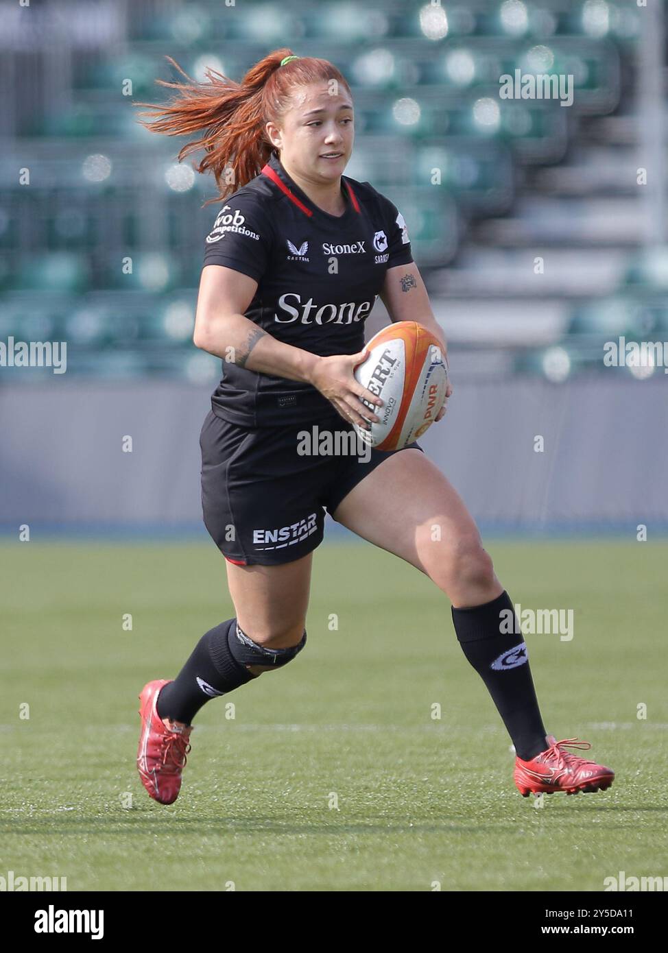 Londres, Royaume-Uni. 21 septembre 2024. Isla Alejandro des Saracens lors du match PWR Up Series entre Saracens et Ealing Trailfinders au StoneX Stadium. Crédit : Jay Patel/Alamy Live News Banque D'Images