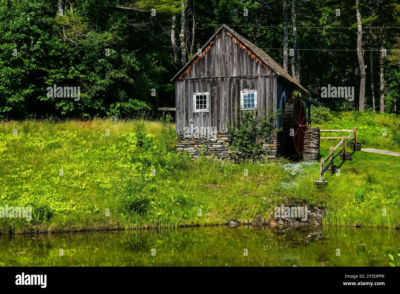 Le moulin à grappes de la famille Old Orton à Rockingham, Vermont. Banque D'Images