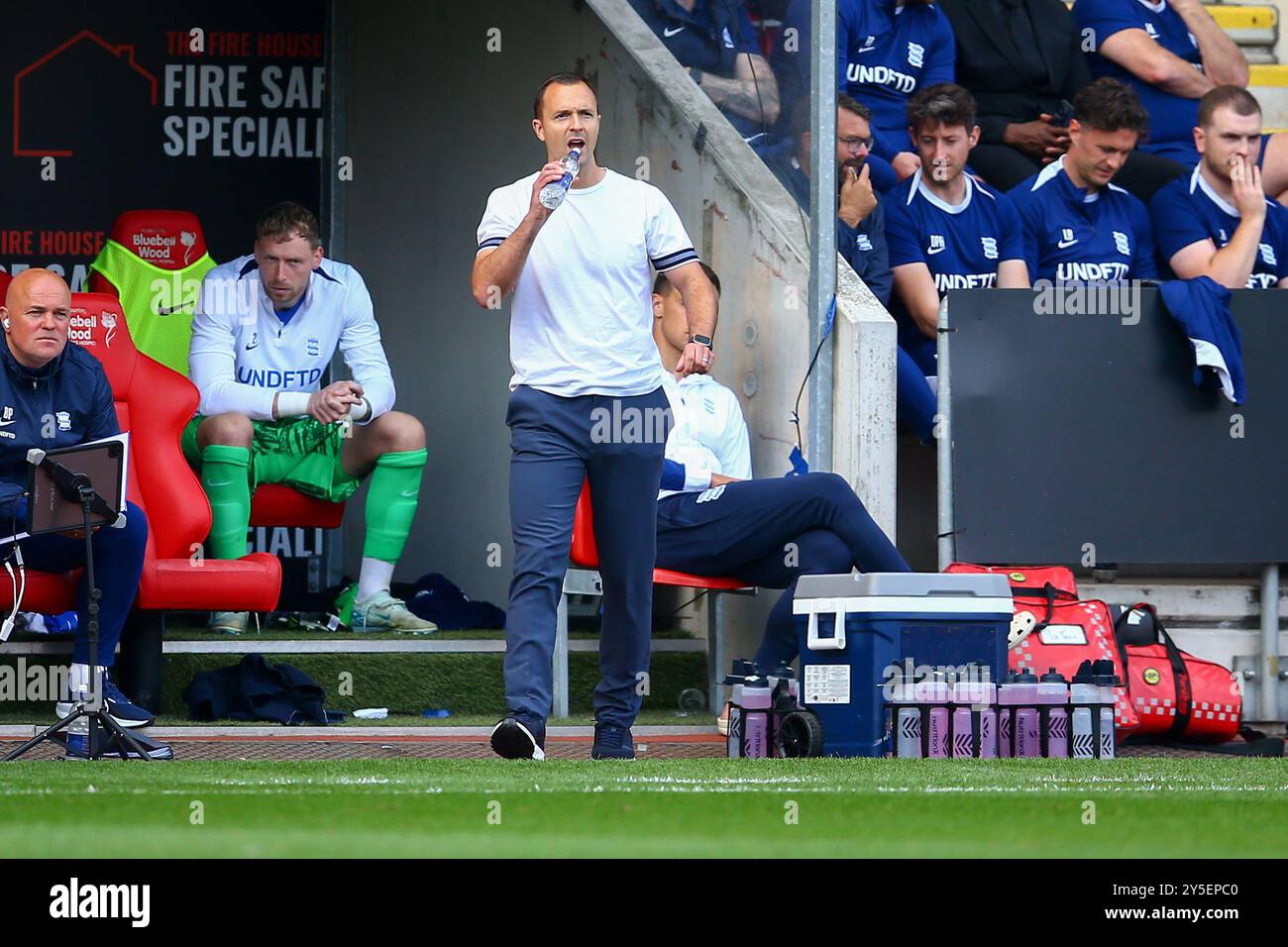 AESSEAL New York Stadium, Rotherham, Angleterre - 21 septembre 2024 Chris Davies manager de Birmingham City - pendant le match Rotherham United v Birmingham City, Sky Bet League One, 2024/25, AESSEAL New York Stadium, Rotherham, Angleterre - 21 septembre 2024 crédit : Arthur Haigh/WhiteRosePhotos/Alamy Live News Banque D'Images