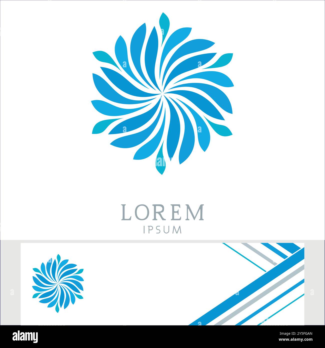 Logo floral élégant. Vecteur abstrait, signe graphique. Illustration de Vecteur