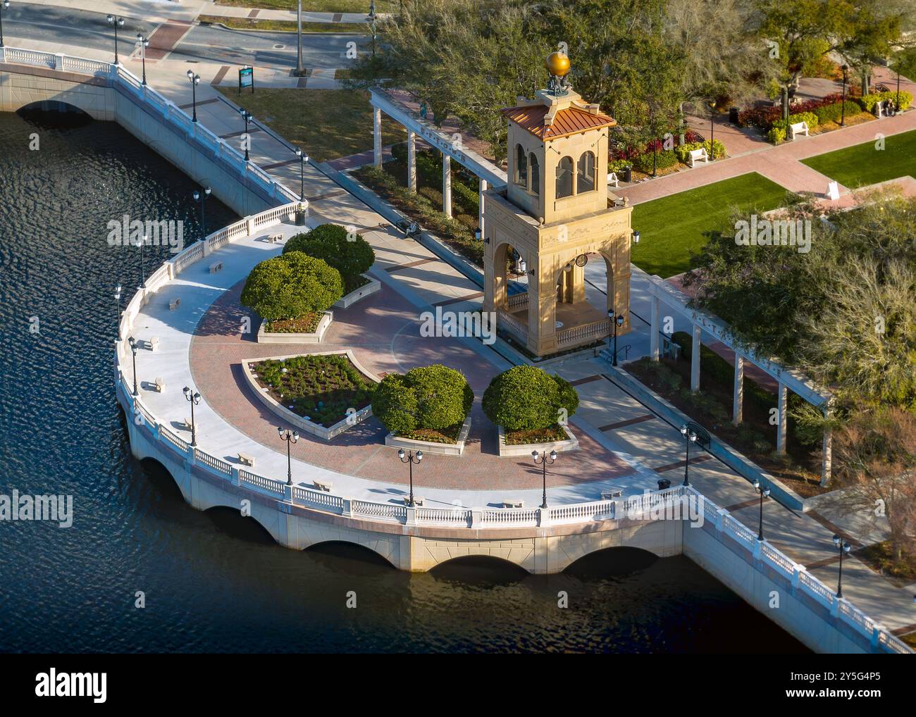 Vue aérienne de Cranes Roost Park, Altamonte Springs, Floride, États-Unis. 7 février 2024. Banque D'Images