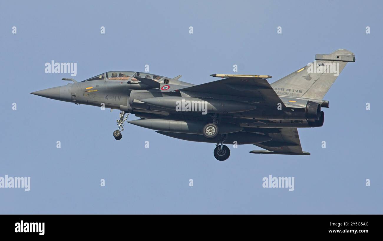 Rafale de l'armée de l'air française en direction de l'exercice Pitch Black à Darwin en Australie. Banque D'Images