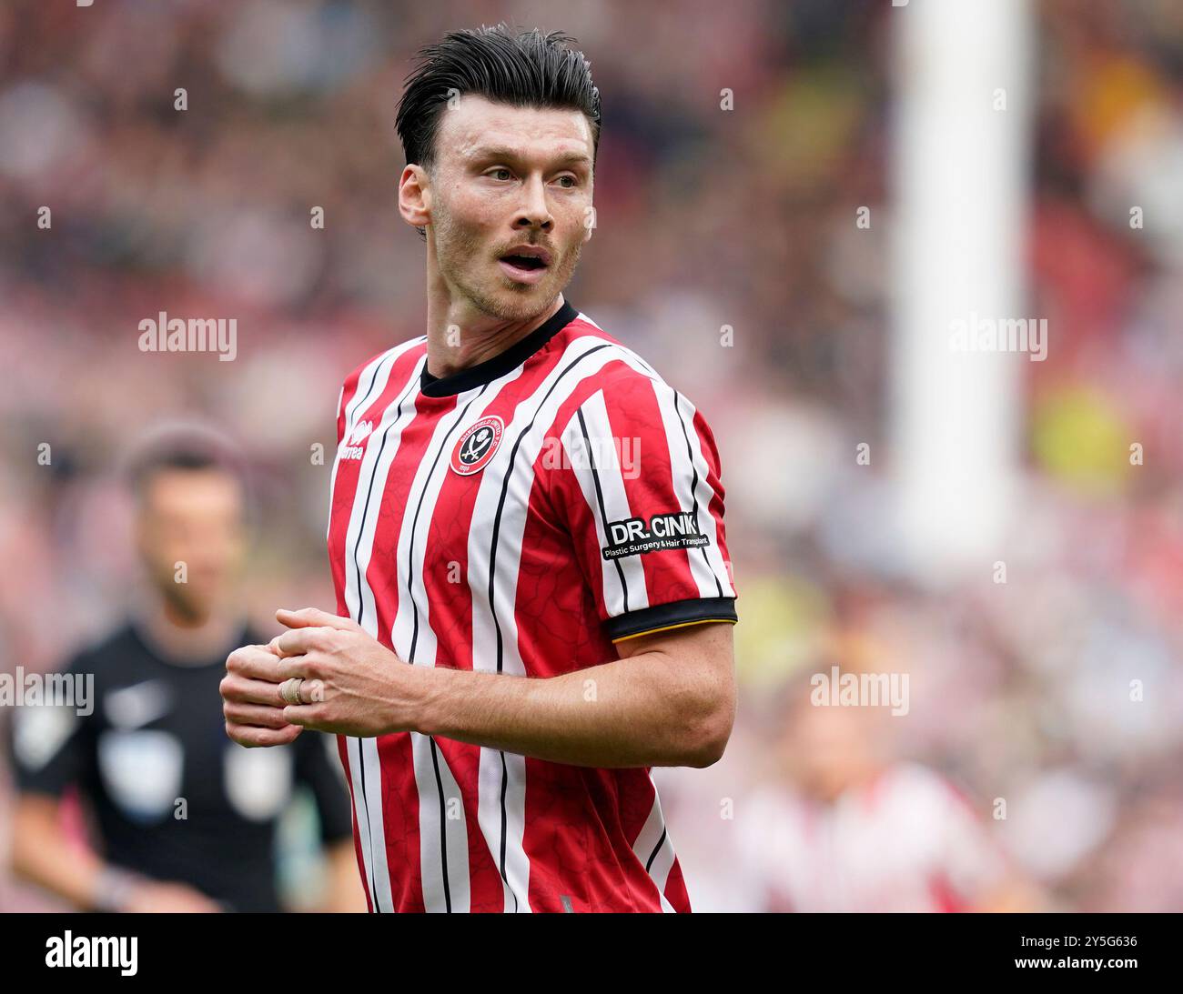 Sheffield, Royaume-Uni. 21 septembre 2024. Kieffer Moore de Sheffield United lors du Sky Bet Championship match à Bramall Lane, Sheffield. Le crédit photo devrait se lire : Andrew Yates/Sportimage crédit : Sportimage Ltd/Alamy Live News Banque D'Images