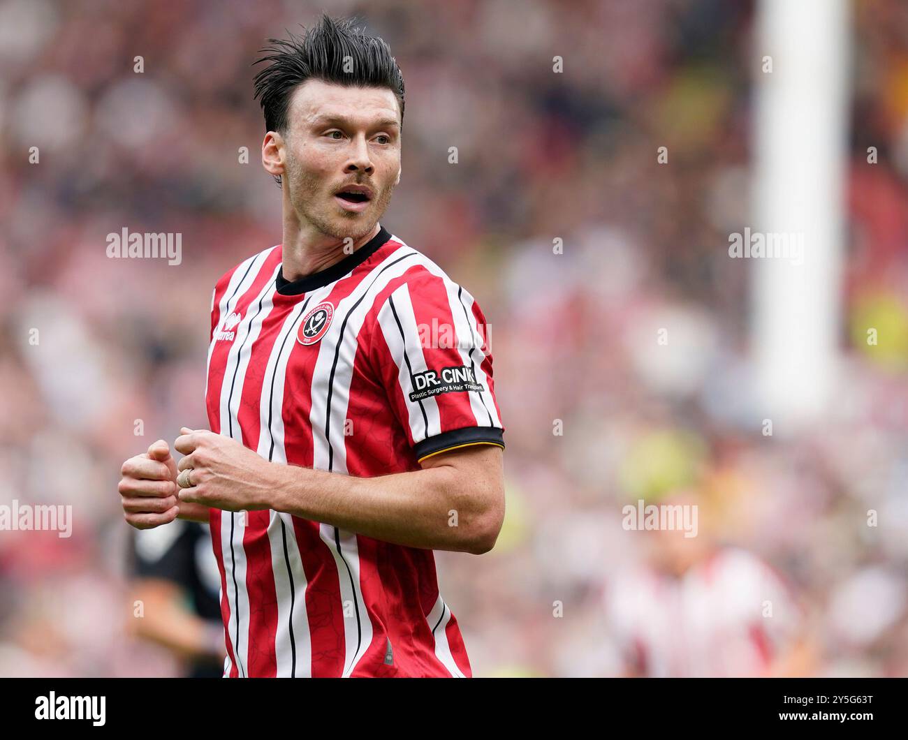 Sheffield, Royaume-Uni. 21 septembre 2024. Kieffer Moore de Sheffield United lors du Sky Bet Championship match à Bramall Lane, Sheffield. Le crédit photo devrait se lire : Andrew Yates/Sportimage crédit : Sportimage Ltd/Alamy Live News Banque D'Images