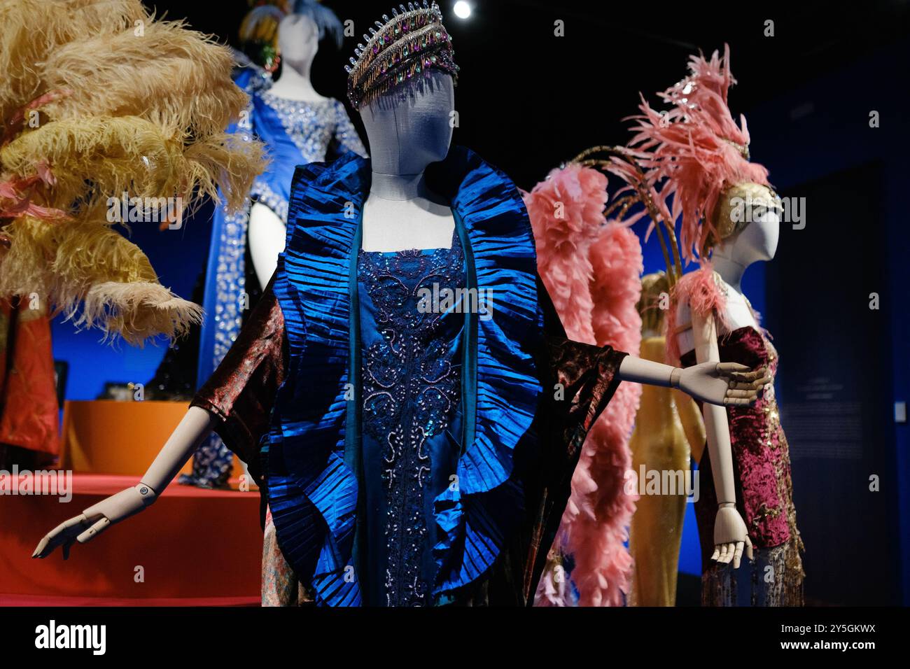 Vue de l'exposition de LA ZARZUELA, visite de la transformation du spectacle lyrique de LA ZARZUELA, au Centre culturel Viila, à Madrid, Banque D'Images