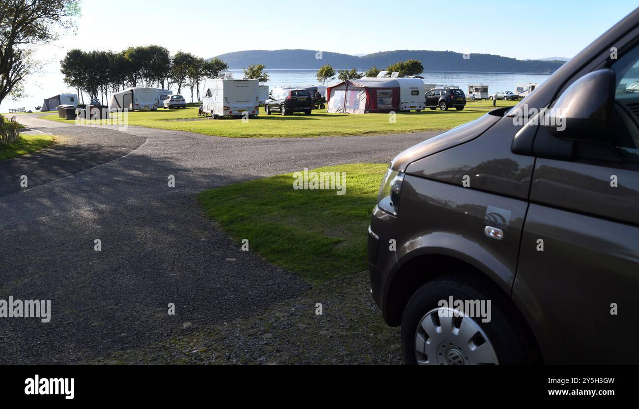 NORTH LEDAIG CARAVANE ET CAMPING PRÈS DE OBAN SCOTLAND UK Banque D'Images