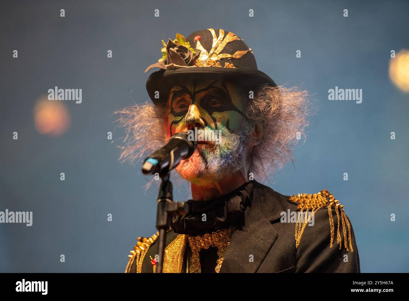 07 septembre 2024 : Arthur Brown se produit avec The Crazy World of Arthur Brown au festival 2 Days Prog + 1 à Veruno, en Italie Banque D'Images