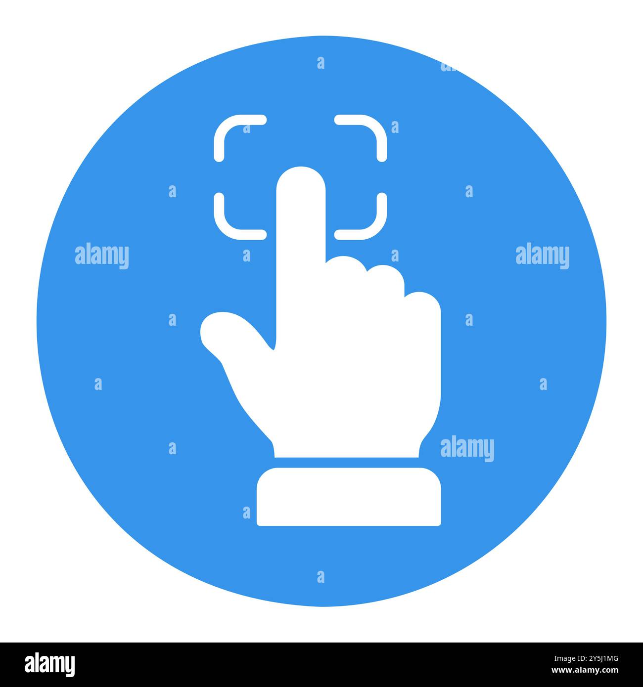 Icône de vecteur de numérisation d'empreintes digitales. Concept de biométrie. Panneau de sécurité. Symbole graphique pour votre conception de site Web, logo, application, interface utilisateur Illustration de Vecteur