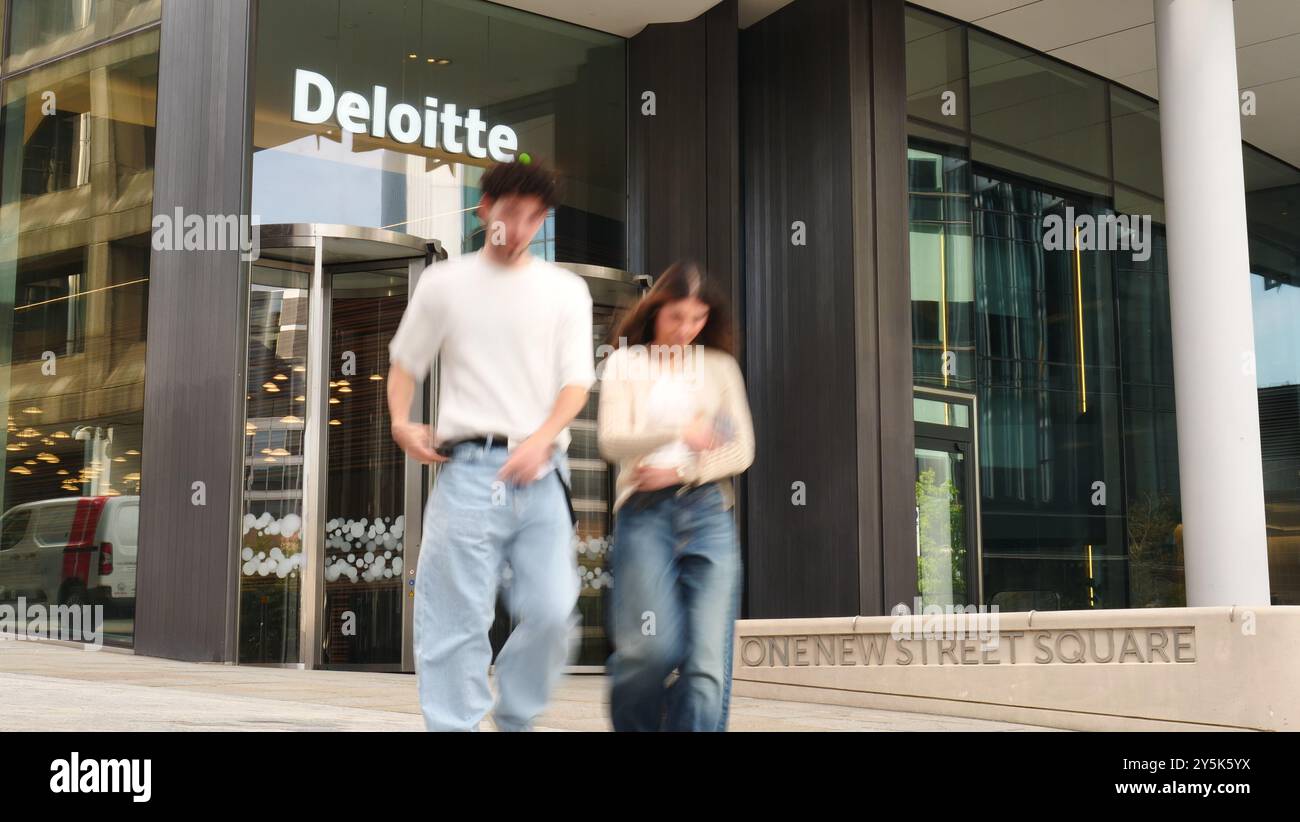 Les bureaux de Deloitte au 1 New Street Square London Banque D'Images