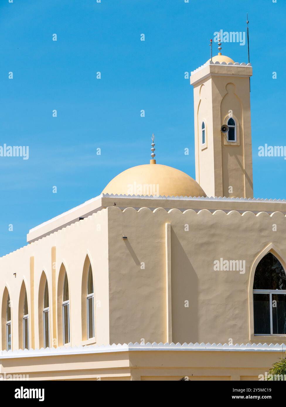 Grande mosquée de Saint-Louis, Sénégal par un après-midi clair - Portrait tourné Banque D'Images