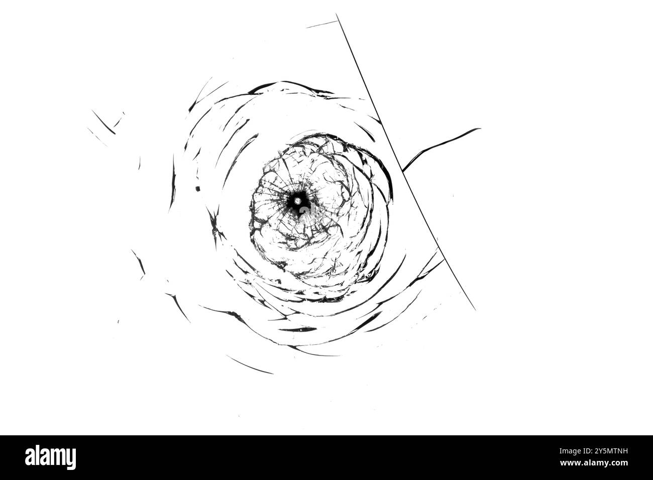 Texture de verre cassé sur un fond transparent Banque D'Images