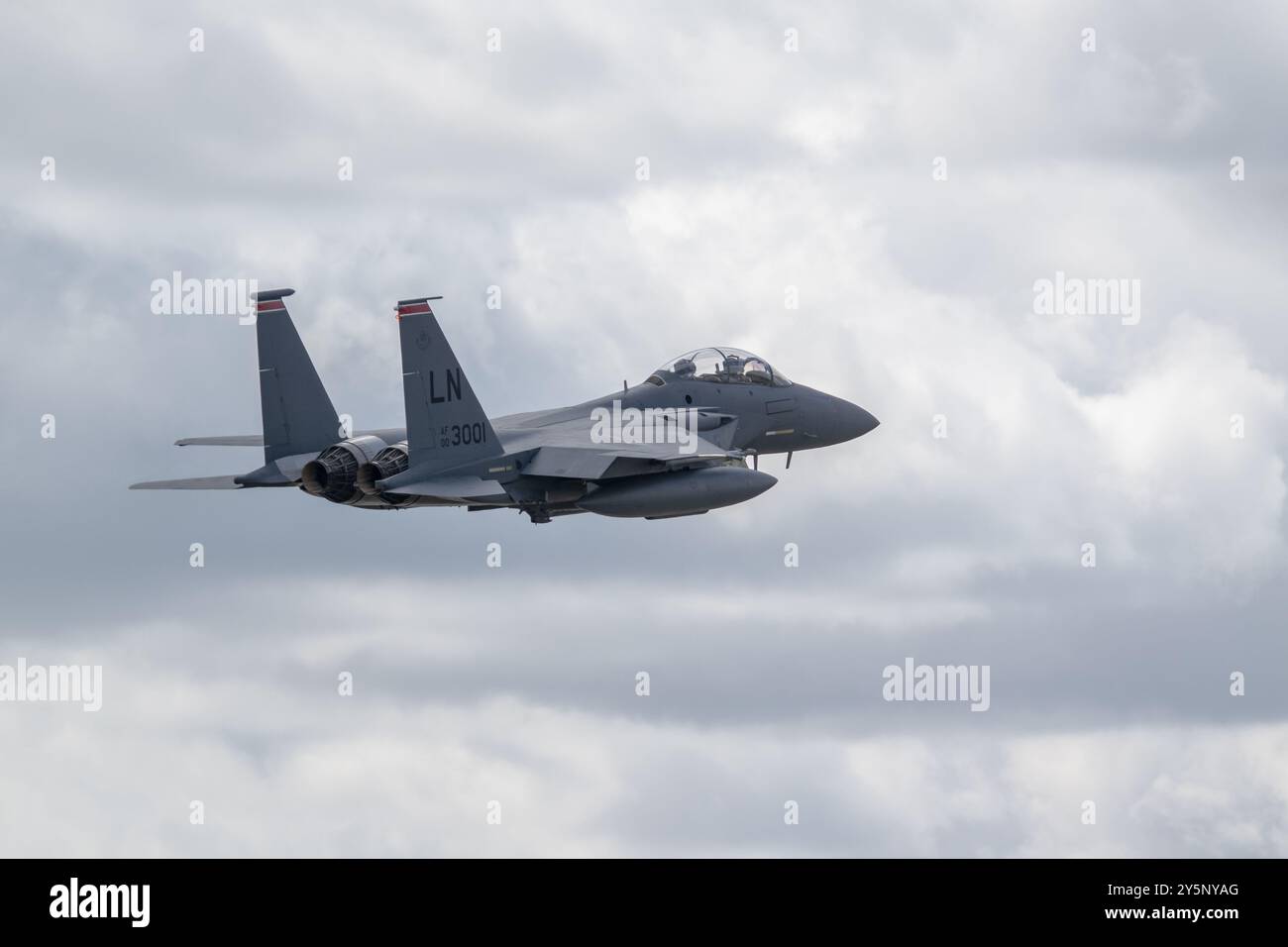 00-3001 - USAF McDonnell Douglas F-15 Eagle quitte RAF Lakenheath Banque D'Images