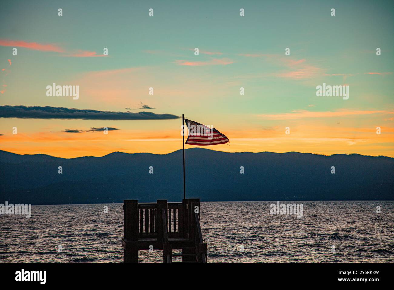 Paysage du lac Flathead Banque D'Images