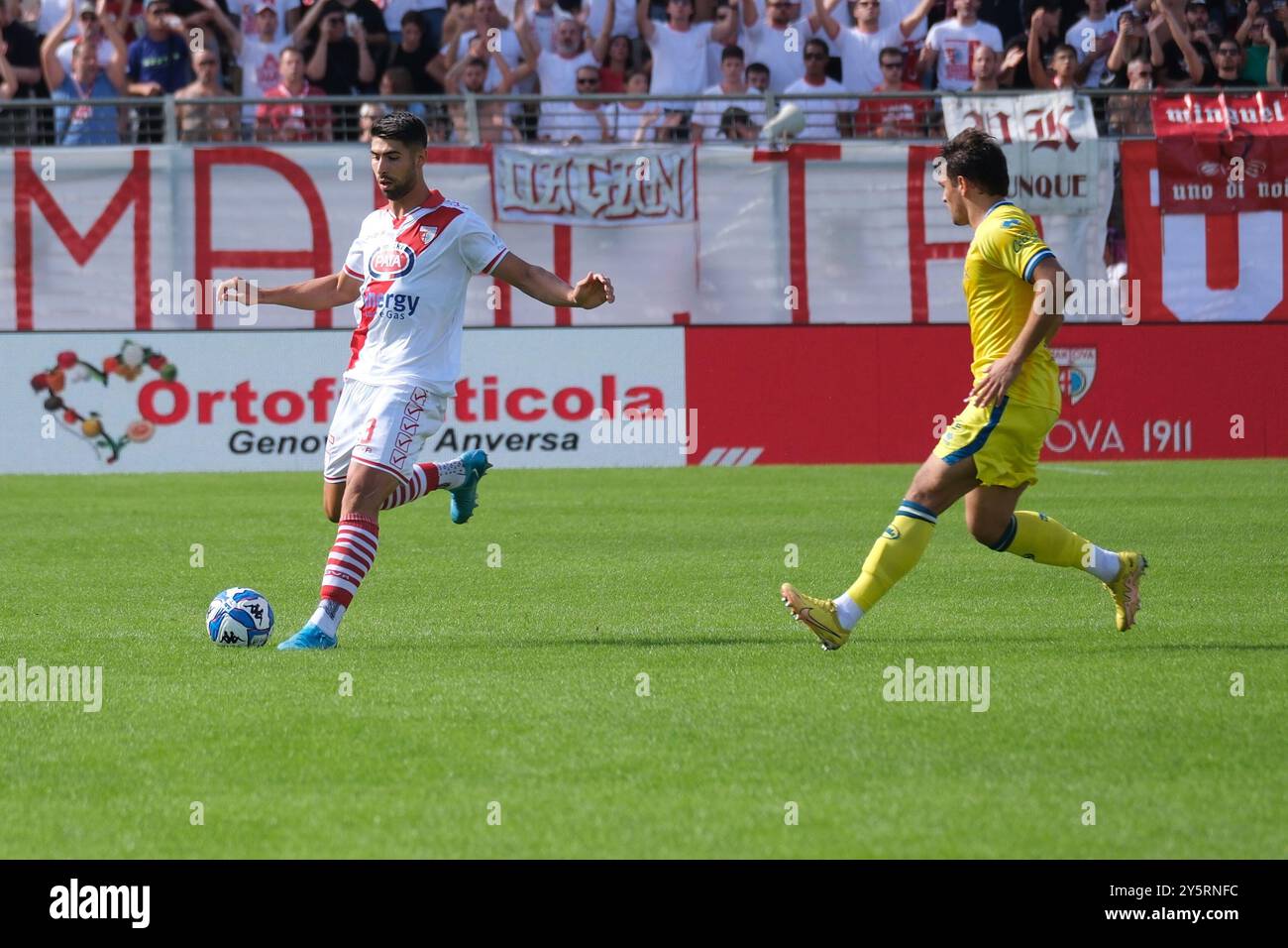 Mattia Muroni de Mantova 1911 lors du match de championnat italien de football Serie B entre Mantova Calcio 1911 et AS Cittadella 1973 au stade Danilo Martelli le 22 septembre 2024, Mantoue, Italie. Banque D'Images