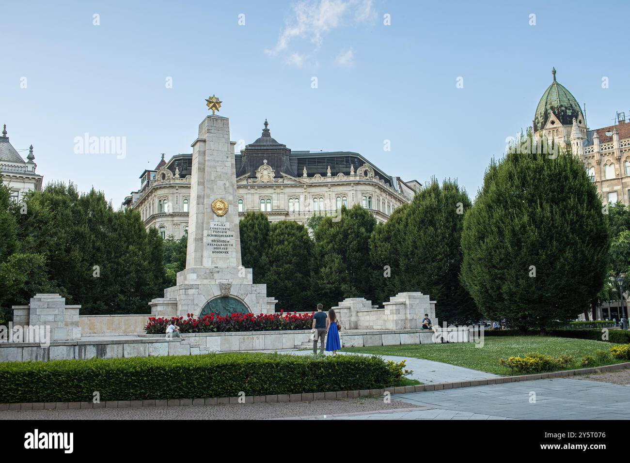 Budapest, Hongrie - 8 juillet 2023 : vue de la place de la liberté Banque D'Images
