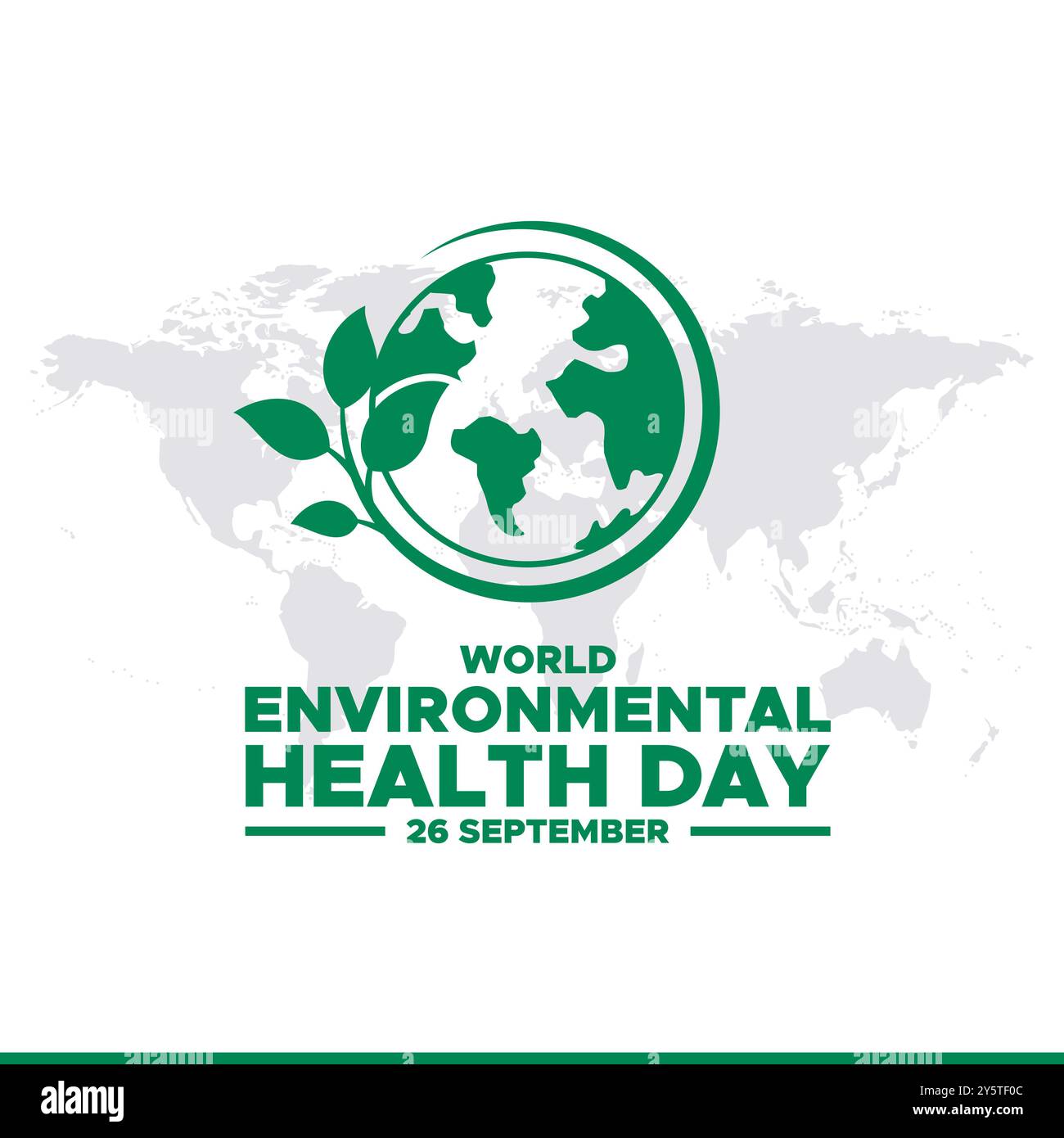 Journée mondiale de la santé environnementale, 26 septembre, bannières publicitaires, affiche, dépliant, conception de modèle, modèle de médias sociaux de la Journée mondiale de la santé environnementale. Illustration de Vecteur
