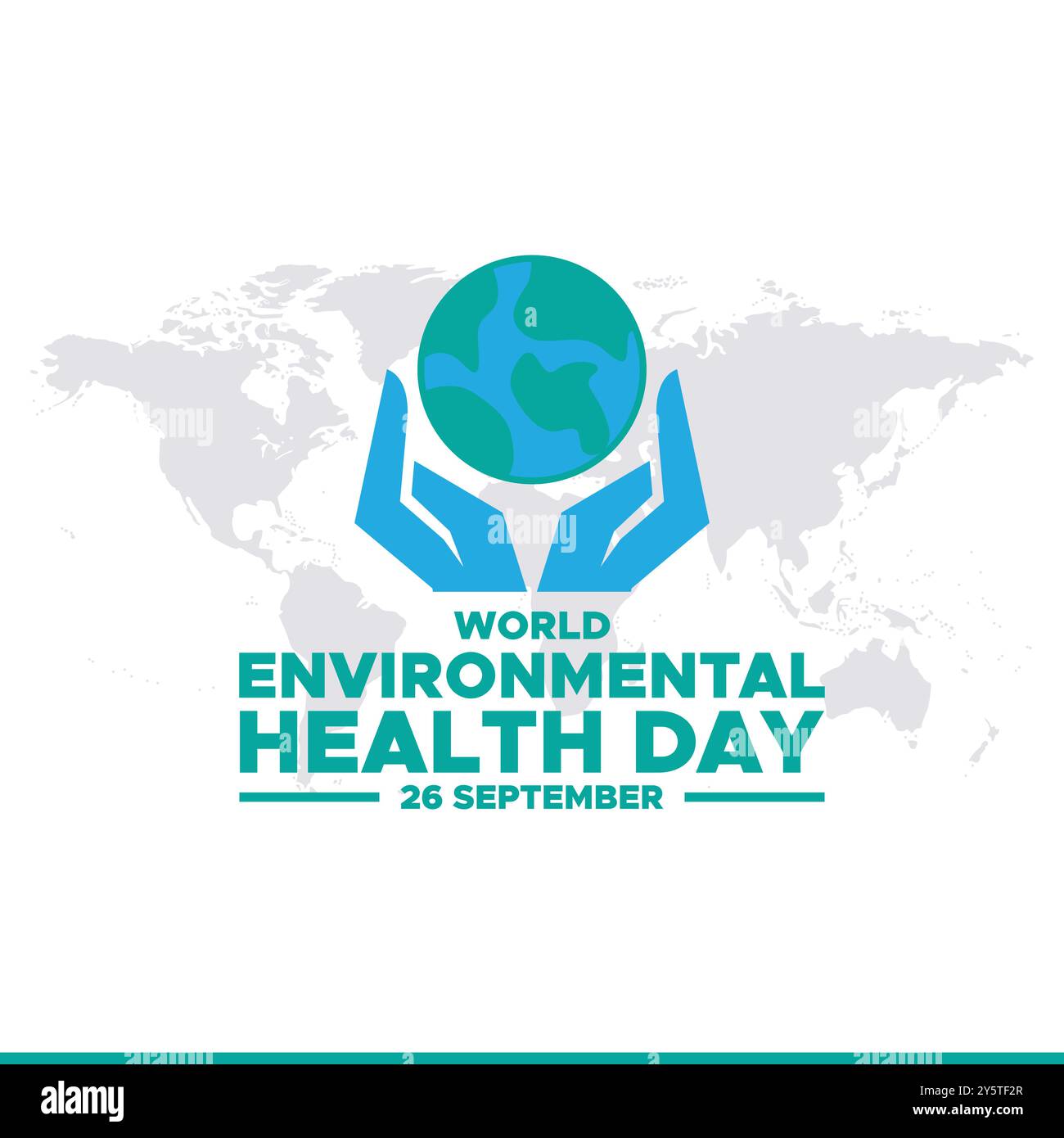 Journée mondiale de la santé environnementale, 26 septembre, bannières publicitaires, affiche, dépliant, conception de modèle, modèle de médias sociaux de la Journée mondiale de la santé environnementale. Illustration de Vecteur