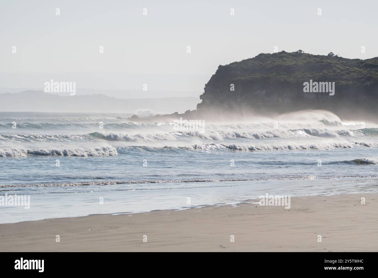 Vue de Cave Beach, Nouvelle-Galles du Sud, Australie Banque D'Images