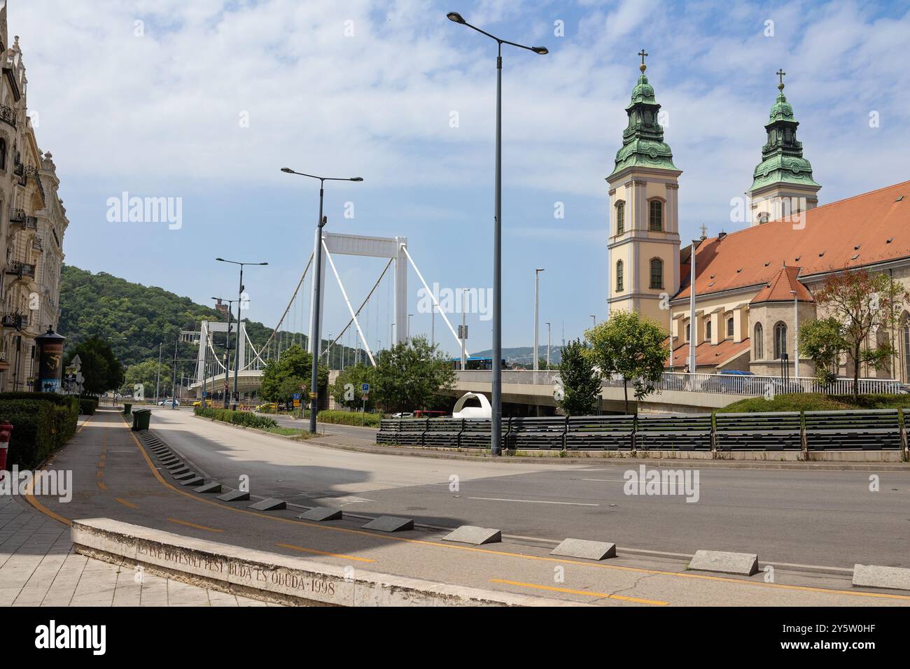 Pont Elisabeth ou Erzsébet híd, Budapest - Hongrie. Banque D'Images