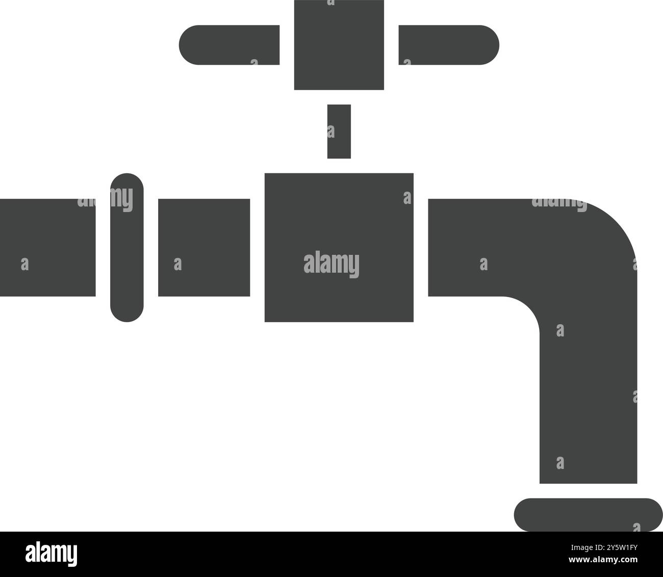 Image vectorielle de l'icône robinet d'eau. Illustration de Vecteur