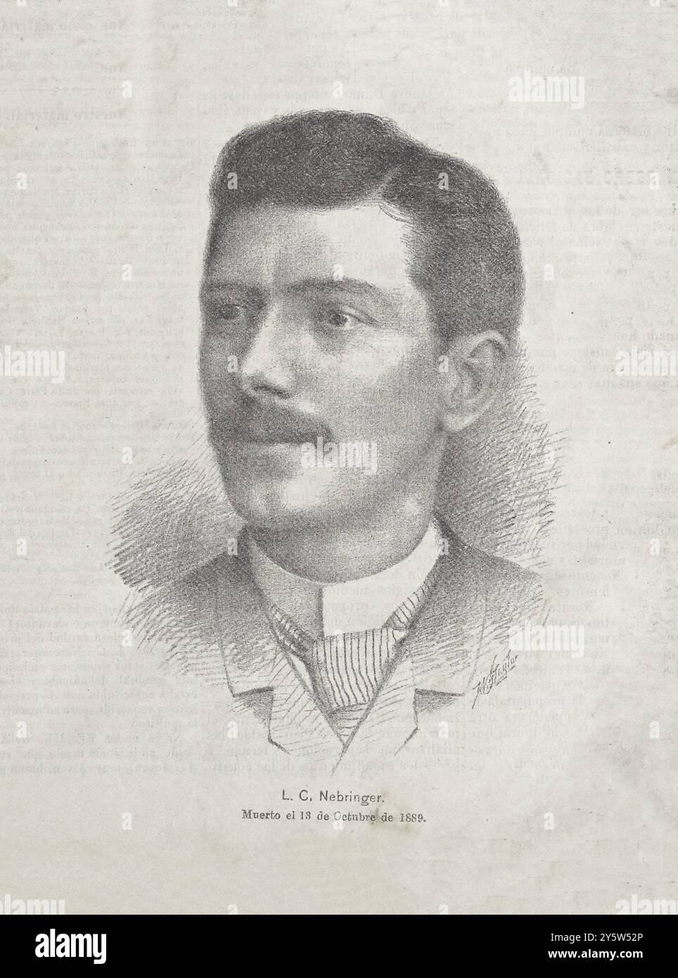 L.C. Nebringer. 1889 Banque D'Images