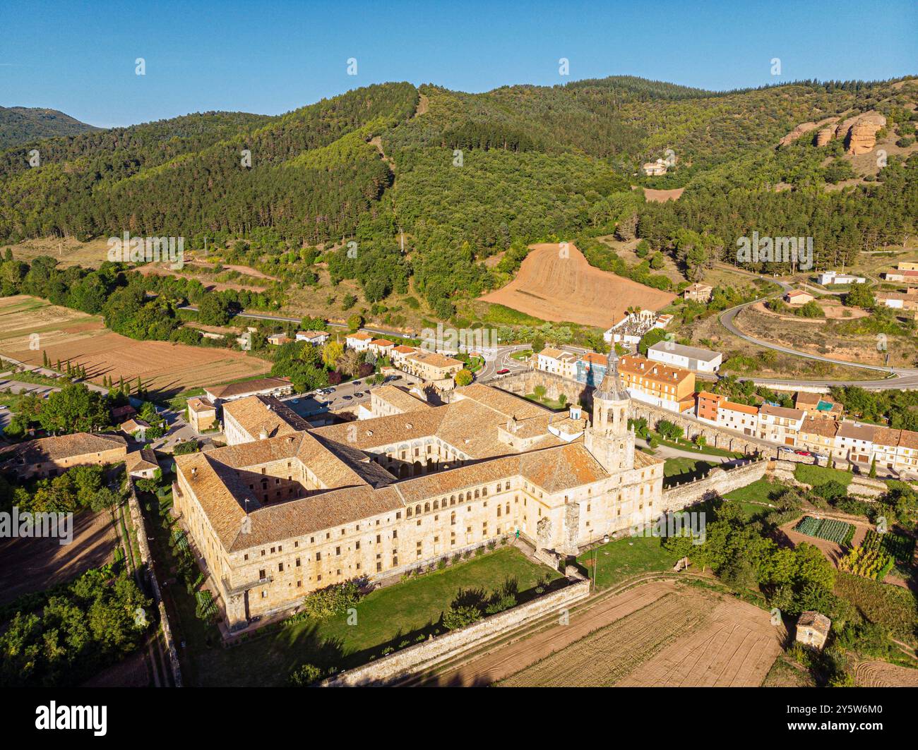 Monastère royal de San Millán de Yuso, construit en 1053 par le roi García Sánchez III de Navarre, San Millán de la Cogolla, la Rioja, Espagne Banque D'Images