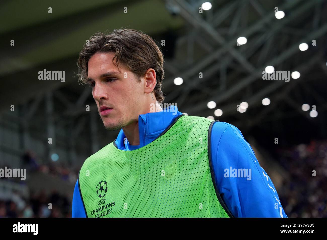 Bergame, Italie. 19 septembre 2024. Nicolo Zaniolo d'Atalanta lors du match de football de l'UEFA Champions League entre Atalanta et Arsenal au stade Gewiss de Bergame, dans le nord de l'Italie - jeudi 19 septembre 2024. Sport - Soccer . (Photo de Spada/Lapresse) crédit : LaPresse/Alamy Live News Banque D'Images